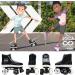 Crazy Skates Rolla Roller Skates - Sneaker-Style Kids Quad Skates Black US 2 | EU 33 - Buy Online on GoSupps.com