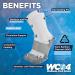 OrthoSleeve Diabetic Neuropathy Non-Binding Socks WC4 - Small, White Crew (1 Pair) - Improve Circulation, Reduce Edema - Buy Online on GoSupps.com