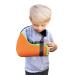 4DflexiSPORT Arm Sling Child 2-3yrs orange/lime trim Medical Grade Extra Deep Feel-safe Easy-fit Cooling Ultra-comfort Includes Smiley Sticker. Fits R or L arm. 2-3yr Orange/Lime Trim