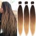 Xtrend 26 Inch EZ Braids 3Packs Ombre Pre-Stretched Easy Braiding Hair Extensions for Box Braids Hair Itch Free Hot Water Setting Synthetic Fiber Hair Extensions(3Packs 1B/30/27#) 26 Inch (Pack of 3) 1B3027#