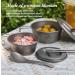Boundless Voyage Titanium Camping Bowl Cup Set with Handle Lid - 350ml/520ml - Outdoor Hiking Portable Mug Tableware - 2 Pcs (350ml+520ml) - Buy Online on GoSupps.com