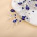 Sither Blue Crystal Hair Clip for Women Bridal Wedding Pearls Hair Comb for Women Headpiece Hair Accessories for Bride Party Prom Gift - Buy Online on GoSupps.com