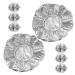 Sewroro Lot de 8 Bonnets Chauffants en Aluminium Argent R utilisables pour Soin Capillaire Profond Thermique Uniforme Bonnet lastique L ger pour Cheveux Longs et Boucl s Accessoires