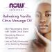 Now Foods Refreshing Vanilla Citrus Massage Oil 8 fl oz - Aromatherapy & Moisturizing - Buy Online on GoSupps.com