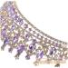WATIIFUFU Bridal Crown Bridal Hair Decor Bride Headband Rhinestone Decor Bridal Headpiece Bridal Rhinestone Crown Hair Accessories for Brides Bridal Headwear Women Headdress Purple Alloy - Buy Online on GoSupps.com