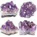 Nupuyai Natural Amethyst Druse Rough Stone - Irregular Crystal Cluster for Reiki Healing & Home Decoration | International Shipping Available - Buy Online on GoSupps.com