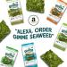 Organic White Cheddar Roasted Seaweed Sheets - Keto, Vegan, Gluten Free - 6 Count Pack - Buy Online on GoSupps.com