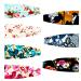 SHUNMEILO 7pcs Mask Headbands with Button for Face Masks Turban Yoga Head Wraps Hair Band for Women Teen Girls with Buttons Headwraps Hair Bands Workout Outdoor Vintage Floral (a)