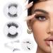 wiwoseo Magnetic Eyelashes Reusable Dual Magnetic Lashes without Eyeliner Natural Look Magnetic Eyelashes with Applicator Clear Band False Eyelashes No Glue Magnetic Lashes with Applicator 2 Pairs D-natural lashes