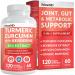 5-in-1 Organic Turmeric Curcumin Supplement (4210mg) with Berberine, Ceylon Cinnamon Bioperine and Ginger Supplements for Joint, Heart, Gut, & Metabolic Support (120 ct) Regular 120 Count (Pack of 1)