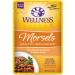 Wellness Healthy Indulgence Natural Grain Free Wet Cat Food, Morsels Chicken & Salmon, 3-Ounce Pouch (Pack of 24) Chicken & Salmon 3 Ounce (Pack of 24)