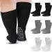 6 Pairs Extra Width Socks for Swollen Feet Extra Width Hospital Socks Oversized Diabetic Cotton Socks Non Slip Cast Socks Anti Slip Sock for Swollen Feet Men Women Elderly Legs Lymphedema Bariatric