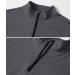 Carwornic Men's Long-Sleeved Half Zip Sport Shirt - Breathable 1/4 Zip Pullover for Gym Jogging & Training - Dark Gray - Buy Online on GoSupps.com