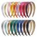 Midodo 18 pieces satin hair tires ladies 3cm wide satin frontal ligaments hard headbands slipproof hair bands colorful hair tires for women and girls 18 colors