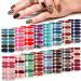 16 Sheets Leopard Nail Polish Strips Stickers Self Adhesive Full Nail Wraps Stickers Gel Nail Art Decal Strips with Nail File for Women Girls Manicure Decoration