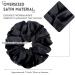 6 Pack Oversized Satin Hair Scrunchies - Large Silk Hair Bands for Women and Girls in Black - Buy Online on GoSupps.com