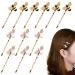 Luckycivia 12 Pcs Metal Cute Bee Hairpin  Exquisite Alloy Crystal Bee Hair Side Clips  Honeybee Hair Accessories for for Women Girls and Teen (2 Colors)