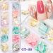 12 Colors 3D Irregular Nail Art Abalone Slices Colorful Nail Art For Shell UV Gel Nail Sequ Nail Art Shell Slices CT30 - Buy Online on GoSupps.com