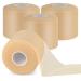 ZCFOIKAN Soft Sports Tapes 4 Rolls Pre Wrap Tape Foam Underwrap Tape Non-Adhesive Protective Foam Wrap for Hair Ankles Wrists Hands and Knees 2.4 Inches x 22 Yards(Beige)