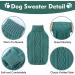 Winter Dog Sweater | Warm Fleece Pet Apparel | Turtleneck Cat Coats | XS-XXL | Peacock Green - Buy Online on GoSupps.com