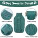 Cozy Knitted Pet Sweater for Small Dogs & Cats - Winter Clothing for Pomeranian Chihuahua Bulldog Dachshund & Yorkie - Peacock Green - Buy Online on GoSupps.com