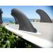 Surf Squared Large Honeycomb Fiberglass Performance Fin Set - Compatible with Futures Single Tab or FCS1 Twin Tab Surfboards - Ride as Twin, Thruster, or Quad - Buy Online on GoSupps.com