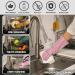 MAMISON 3 Pairs Colorful Reusable Waterproof Dishwashing Gloves - Non-Slip Kitchen Cleaning Gloves for Household Use (Medium - Buy Online on GoSupps.com