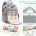 Viedouce Baby Diaper Backpack - Waterproof Large Capacity Gray Diaper Bag with Changing Pad & Stroller Straps | Multifunctional Baby Bag for Travel - Buy Online on GoSupps.com