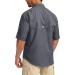 Men's Fishing Shirt UPF 50+ Lightweight Cool Short Sleeve Zipper Pockets Dark Grey XL - Buy Online on GoSupps.com