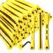 60 permanent hair rods hair rolls non -slip cold waves made of plastic short with rubber tape made of rubber (yellow 0.28 inches) 60 pieces (1 -pack) yellow