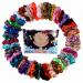 ZZICEN Satin Scrunchies Silk Scrunchies Hair Elastics Scrunchies Hair Bands Ties for Women Girls  50 Colors Satin 50Pcs