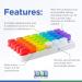 GMS Monthly Pill Organizer - 31 Day Pop Out Pill Pods for Vitamins & Medications | Ideal for Daily Use & Travel - Rainbow Colors - Buy Online on GoSupps.com