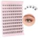 Poiuyoiu Cluster Lashes D Curl Individual Lashes 8-16mm Mixed Length False Eyelashes Wispy Natural Look Fake Eye lashes with Soft Band Reusable Eyelashes Extensions Easy to Use for Beginners W54