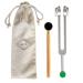 OM Tuning Fork 136.1 HZ Weighted - with Buddha Bead Base for Ultimate Healing and Relaxation - Green for Heart Chakra
