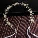 Sibba Flower Girl Headpiece Silver Wedding Headband Pearl Hair Accessory Princess Crystal Head Wear Women White Rhinestones Hairbands Bridal Hair Hoop for Birthday Party First Communion - Buy Online on GoSupps.com