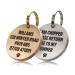 UKR Designs Deep Engraved in Thick Solid Brass or Stainless Steel Dog Tag/Pet ID Tag
