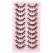 ALICE A-RUSSIAN 10 Pairs D Curl Wispy Short 12MM Eyelashes Strip Lashes for Natural Look - False Lashes Pack - Buy Online on GoSupps.com