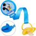 Disney Mickey Mouse Pacifier Chain & Holder - BPA Free Clip with Fabric Band - Blue Toy Holder - Buy Online on GoSupps.com