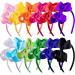 SIQUK 12 Pieces Headbands for Girls Headband with Bow Ribbon Hair Bow Headband Boutique Grosgrain Bow Headbands 12 Colors 4.5 Inch (Pack of 12) Iridescence