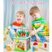Jojoin Motor Cubes - Montessori Activity Center Wooden Toys for 1-3 Year Olds | Colorful & Engaging Motor Skills Development Toys - Buy Online on GoSupps.com