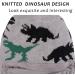 XIAOHAWANG Winter Hood Hat Kids Knit Earflap Cap Fleece Lining for Boys Girls 3-10 Years - Gray Dinosaur - Buy Online on GoSupps.com
