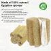 Kapaini Natural Loofah Sponge Exfoliating Body Scrubber - 100% Organic Egyptian Luffa Bath Sponge for Men & Women - 1 Piece - Buy Online on GoSupps.com