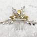 PRETTYLIFE Bridal Crystal Hair Comb - Green Rhinestone Hair Piece for Women and Girls - Buy Online on GoSupps.com