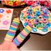 Cotton Seamless Hair Ties for Girls & Women - 100Pcs Coffee Brown Elastic Bands for Ponytails & Kids Hair Accessories - Buy Online on GoSupps.com