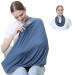 NeoTech care Baby Nursing Cover Breastfeeding Scarf - Soft Fabric - Blue