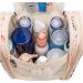 Women's Beige Flamingo Travel Hanging Toiletry Wash Bag | Medium Cosmetic Organizer - Buy Online on GoSupps.com