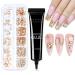 Makartt Nail Rhinestone Glue Gel Kit 15g Super Adhesive Nail Gel with Nail Crystal Rhinestone Nail Glue Gel Kit for Rhinestones Crystal Stones Jewels Nail Rhinestone Gel Kit-03