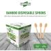 Eco-Craze (1000 Count) Bamboo Disposable Spoons 100% Natural & Biodegradable Alternative to Plastic Spoons Compostable Bamboo Spoon for Party - Buy Online on GoSupps.com