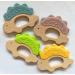 Dinosaur Baby Teether Ring | Non-Toxic Food Grade Silicone & Beech Wood | Easy Grip & Teething Pain Relief | 3+ Months (Tea Shoot Green) - Buy Online on GoSupps.com