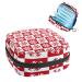 Red Christmas snowflake pattern ladies' bandage Storage bag Feminine menstrual cup bags Stillpad holder tampon pockets portable period pocket for women teen girls 1 piece multicolored 14
